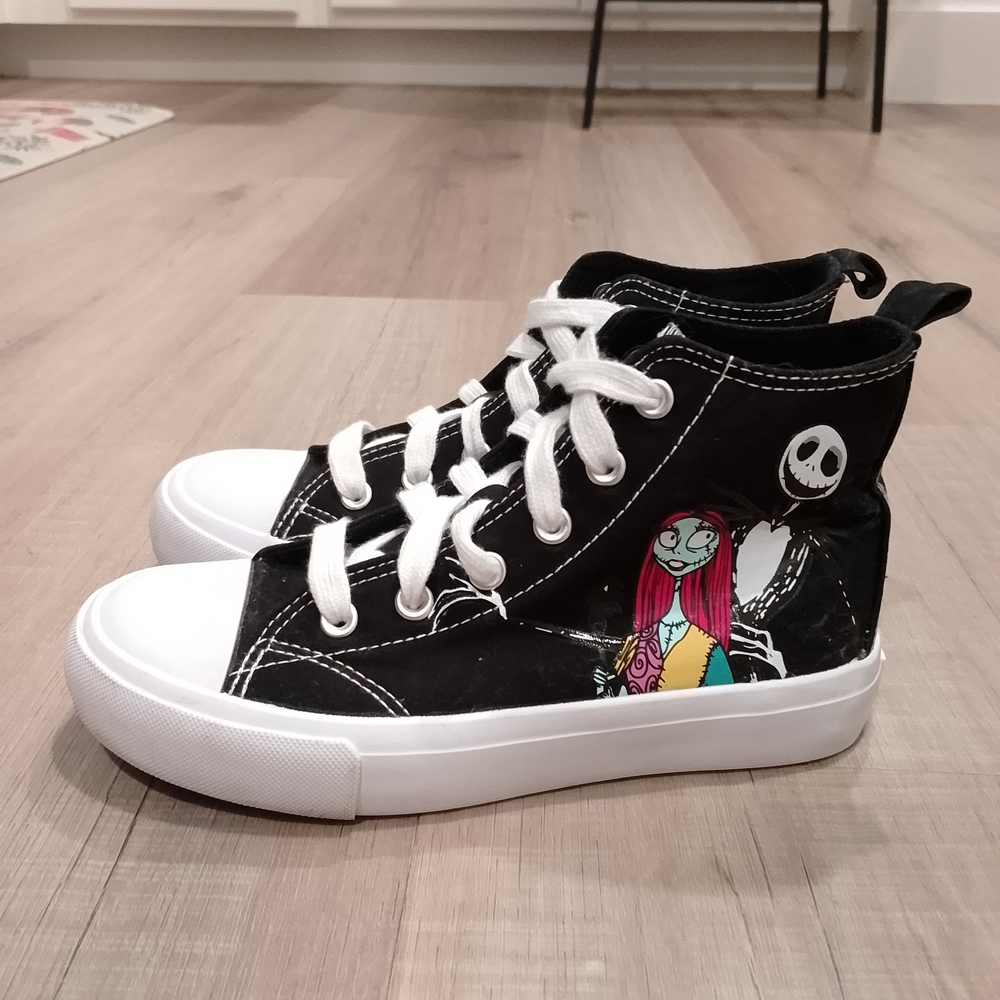 Disney Black and White Kids High-Top Sneakers